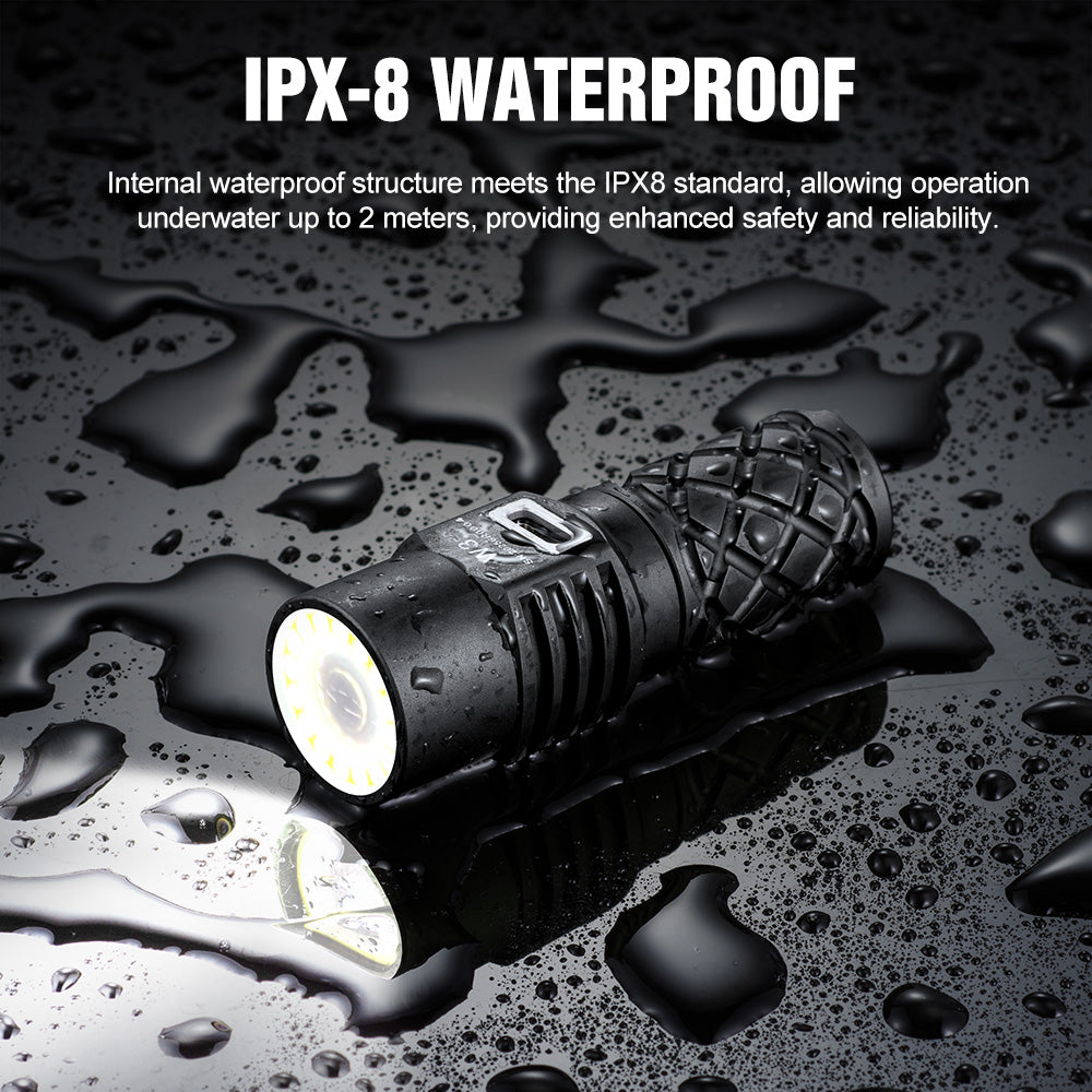 Lumintop W3 Mini LEP Flashlight – 700m White Laser with Flood & Red Light