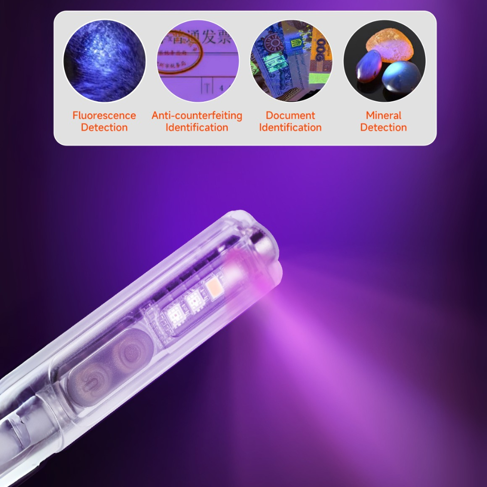 Lumintop Black Cat 400lm EDC Flashlight | 4-in-1 UV RGB Warm White Keychain Light