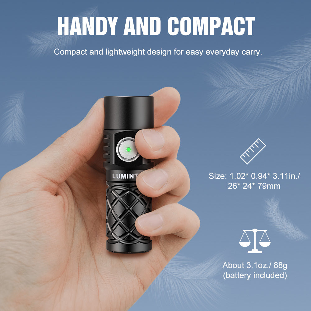 Lumintop W3 Mini LEP Flashlight – 700m White Laser with Flood & Red Light