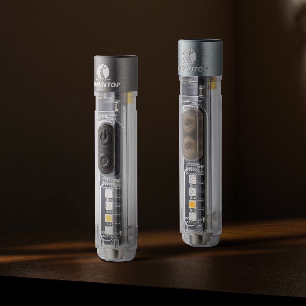 Lumintop Black Cat 400lm EDC Flashlight | 4-in-1 UV RGB Warm White Keychain Light