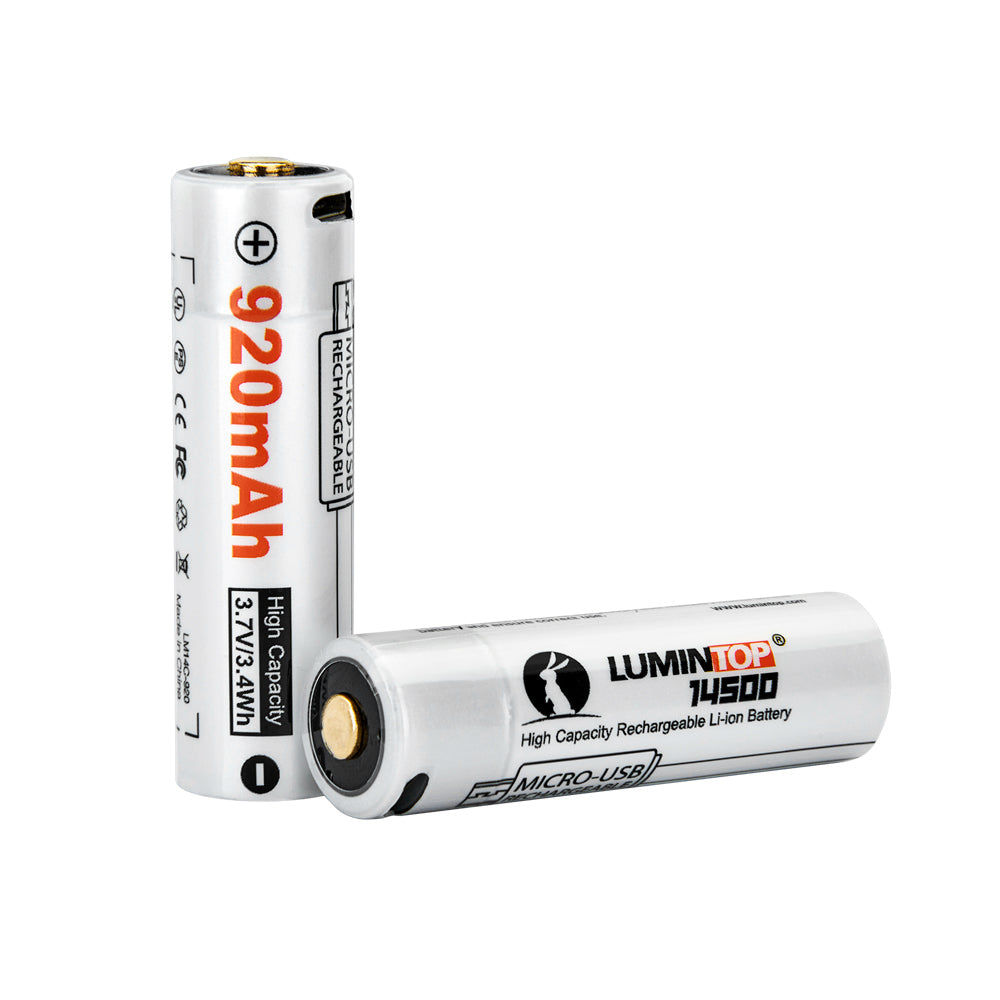 14500 USB Rechargeable Battery 920mAh - Lumintop Official Online Store