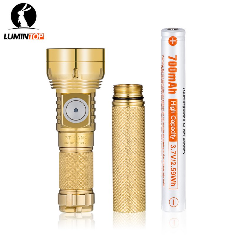 Lumintop GT Nano 3.0 Brass Rechargeable EDC Flashlight