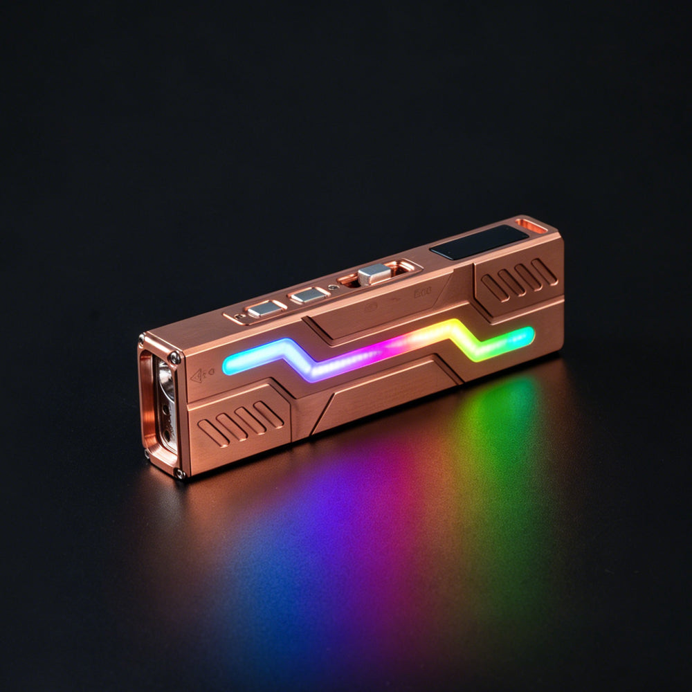 Lumintop MoonBox 3.0 Magnetic Rechargeable EDC Flashlight with RGB & UV Light Laser Pointers