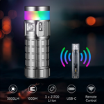 Lumintop Rainbow Flashlight – Remote Controllable via Black Cat | 3000 Lumens