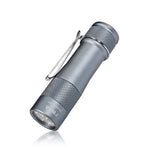 Lumintop FWAA Gray AA Flashlight – Knurled Grip, SS Clip, Triple Nichia 519AT LED
