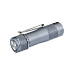 Lumintop FWAA Tail Cap & E-switch View – Gray Aluminum, Dual-Position SS Clip
