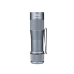 Lumintop FWAA Gray AA EDC Flashlight – Knurled Body, SS Clip, Compact 75mm Design