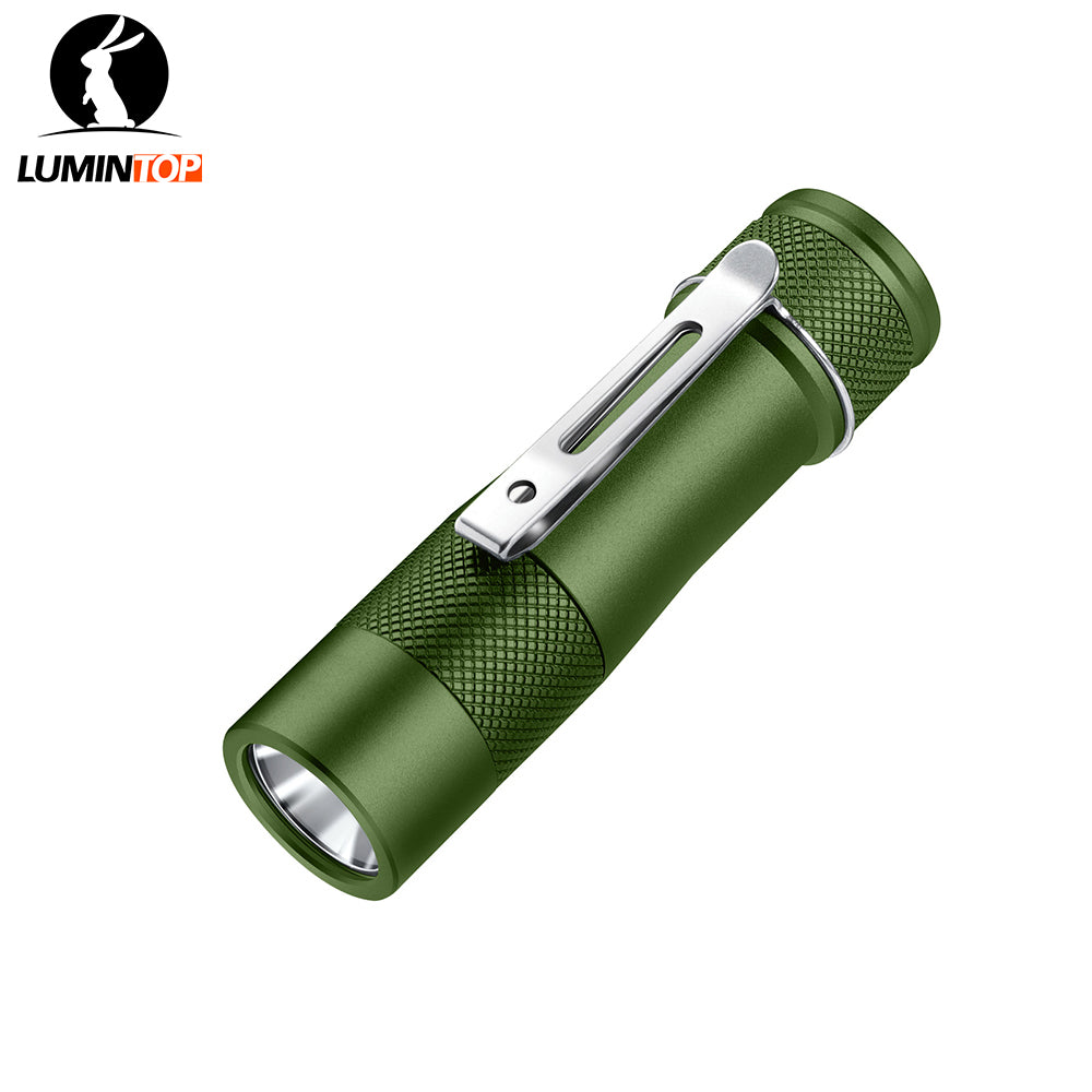 Lumintop FWAA Army Green AA Flashlight – Triple Nichia 519AT LED, SS Clip, EDC Carry