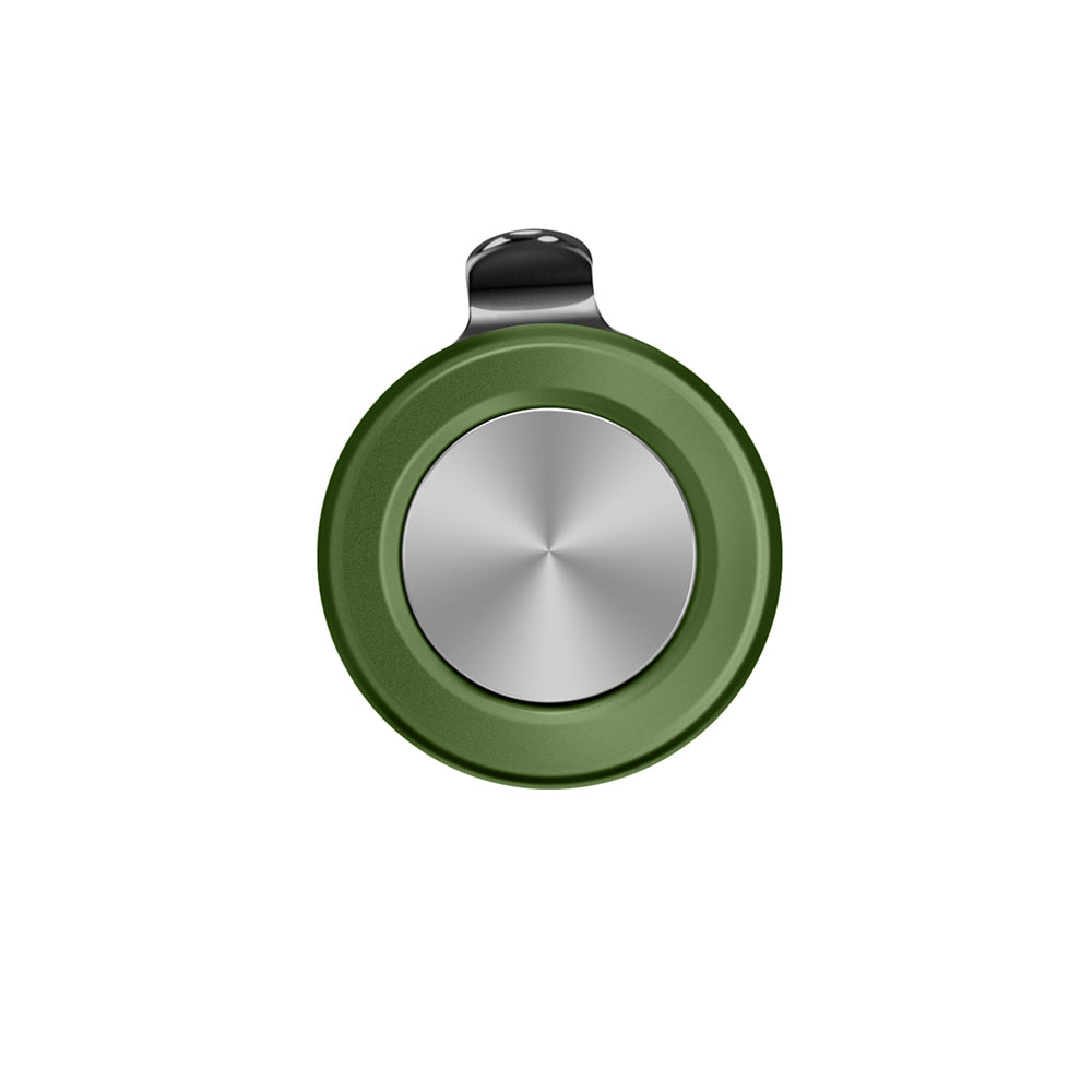 Lumintop FWAA Tail E-switch Close-up – Army Green, Andúril 2 UI, SS Clip Detail