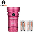 Lumintop GT3 triple LED flashlight pink with 18650 Li-ion batteries included