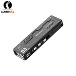 Lumintop MoonBox 3.0 gray titanium color multi-function EDC flashlight white light red green laser UV RGB 1200 lumens white background