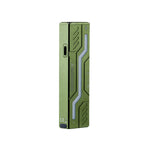 Lumintop MoonBox 3.0 army green aluminum front view standing USB-C port side RGB strip CE certification laser warning white background