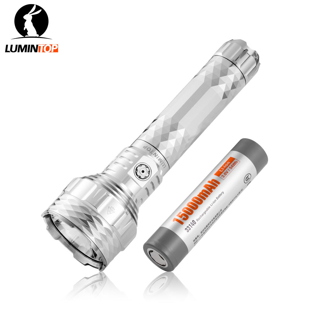 best long range rechargeable flashlight 2026 Wuben X1Pro 12300 Lumens EDC with Power Bank Press both the functional and tactical switches simultaneously to lock or unlock the light Rechargeable Flashlights 1000000 High Lumens