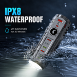 Lumintop Thor 5 IPX8 waterproof 2 meters submersible 30 minutes titanium body splash water resistant outdoor flashlight