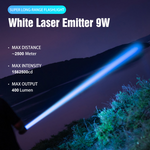 Lumintop Thor 3 white laser emitter 9W 2500 meters 1562500cd 400 lumens super long-range LEP spotlight night outdoor beam shot