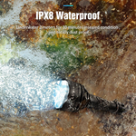 Lumintop Thor 3 LEP flashlight IPX8 waterproof underwater 2 meters 30 minutes dustproof sealed beam on water bubbles