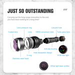 Lumintop Thor 3 LEP flashlight just so outstanding coated lens stainless steel head O-ring heat dissipation anti-slip knurling turbo glow bars RGB rear light white laser emitter 18650 conversion tube