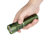 Lumintop W1 MAX EDC Flashlight – OD Green Full Body Side View