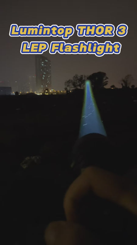 The powerful LEP Flashlight Lumintop THOR3 - 2500m long distance
