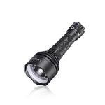 Lumintop Thor 3 LEP spotlight flashlight black anodized aluminum white laser emitter 2500 meters 21700 Li-ion white background